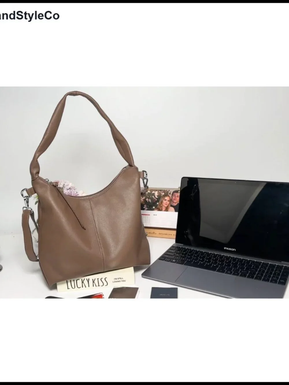 Genuine Leather Hobo Bag Large Tote Shoulder Crossbody Handbag